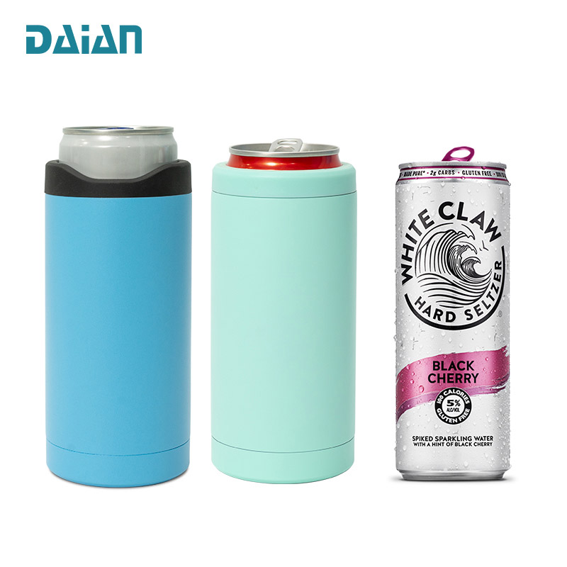 350ml 12oz Newest Item Slim Stainless Steel Double Wall Insulated Can Cooler